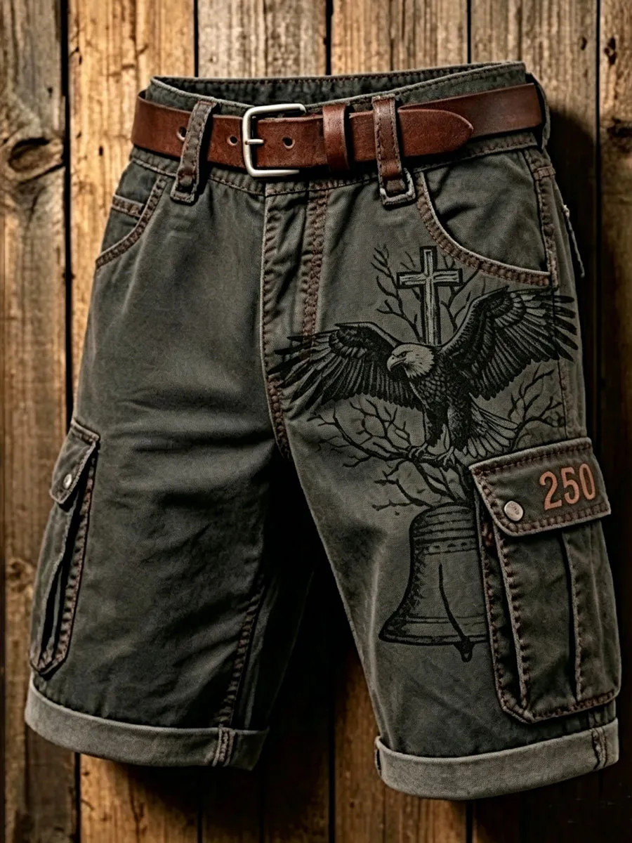 Men's 250th Anniversary Casual Cargo Shorts