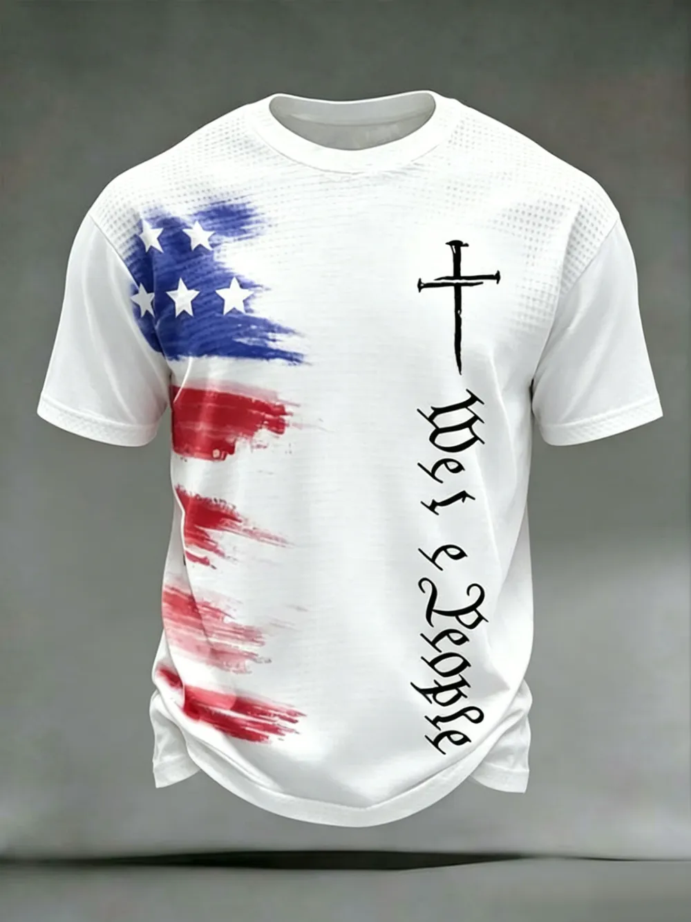 Men'S Casual American 1776-2026 Anniversary Celebration Commemorative Printed Short Sleeved T-Shirt