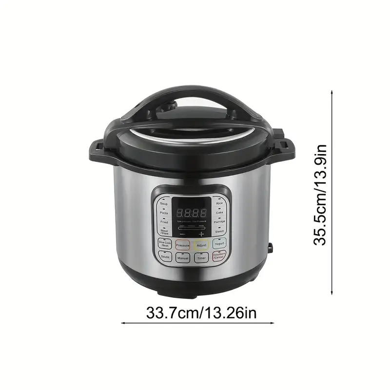 Black 7-in-1 Electric Pressure Cooker Slow Cooker Rice