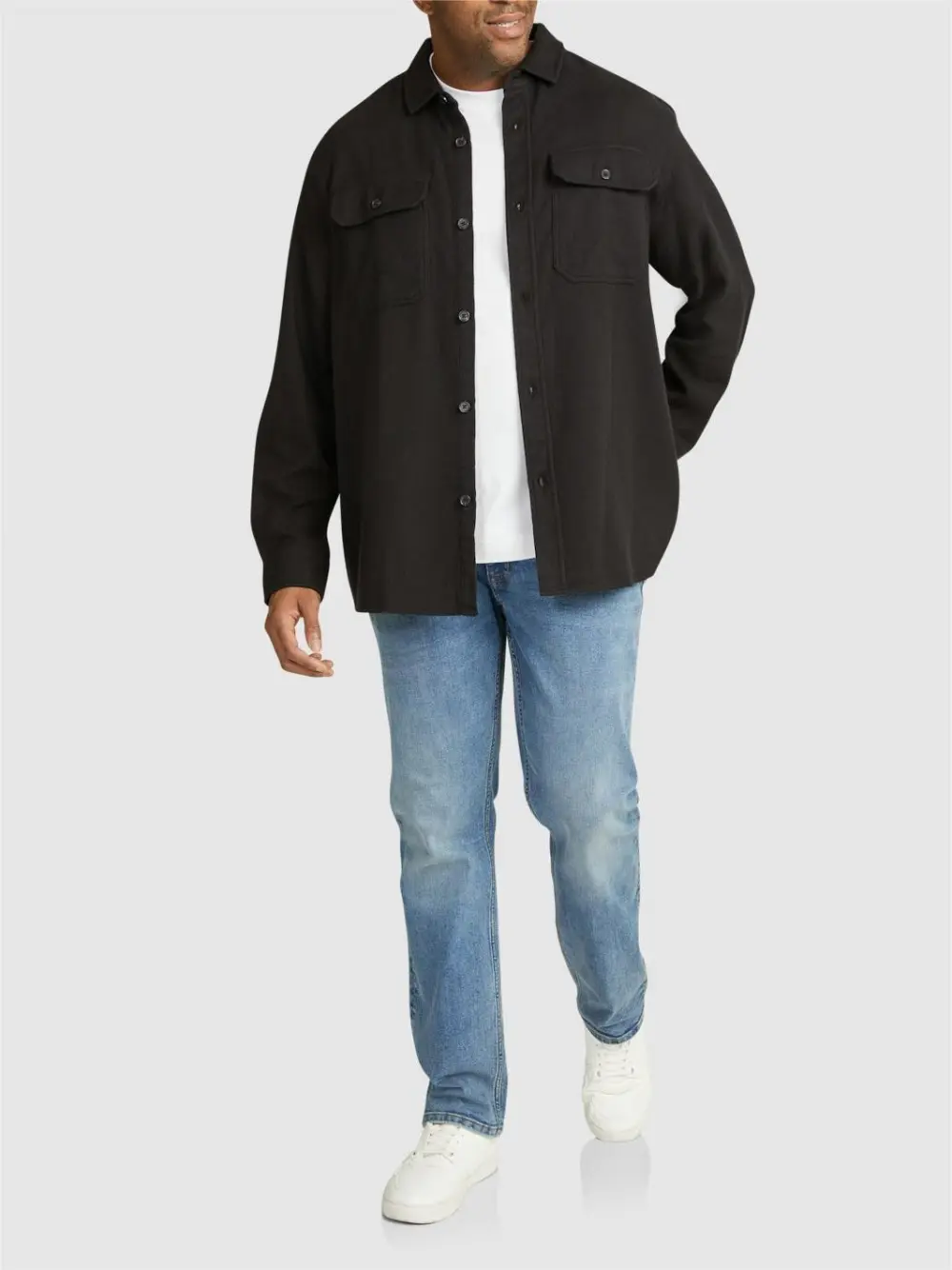Casual Stretch Button Long-Sleeve Shirts