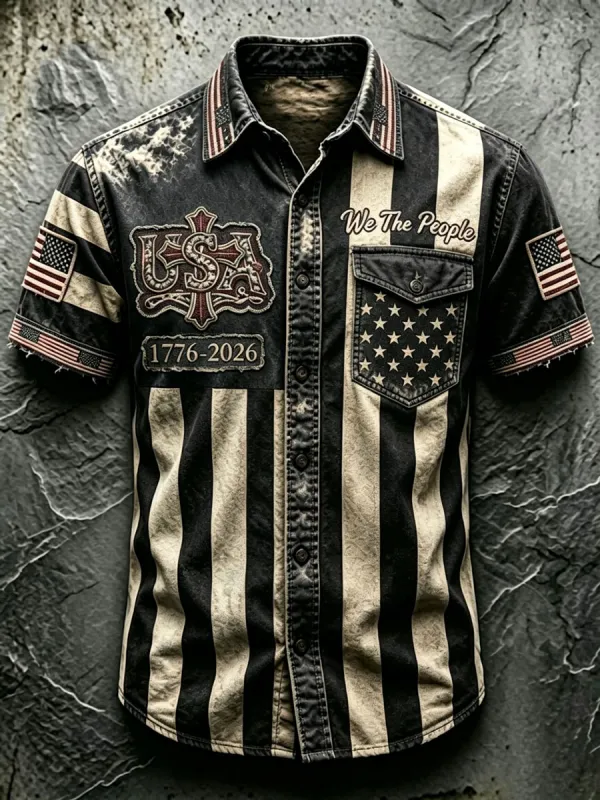 Men'S 250Th Anniversary National Faith Print  Shirt