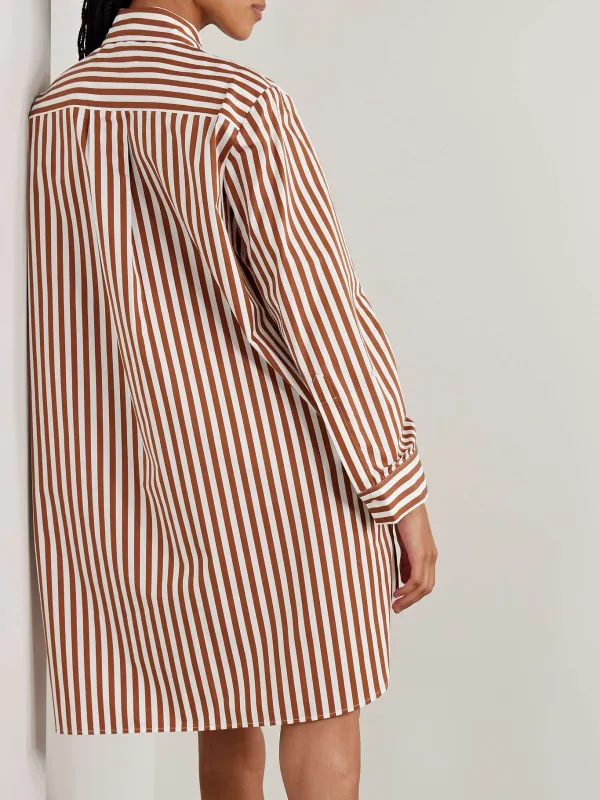 Striped Long Sleeve Shirt Dress