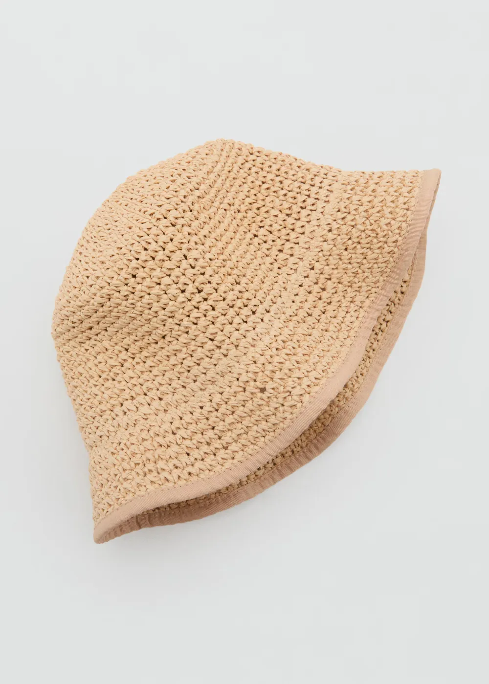 Vacation Style Natural Fibre Ecru Hat