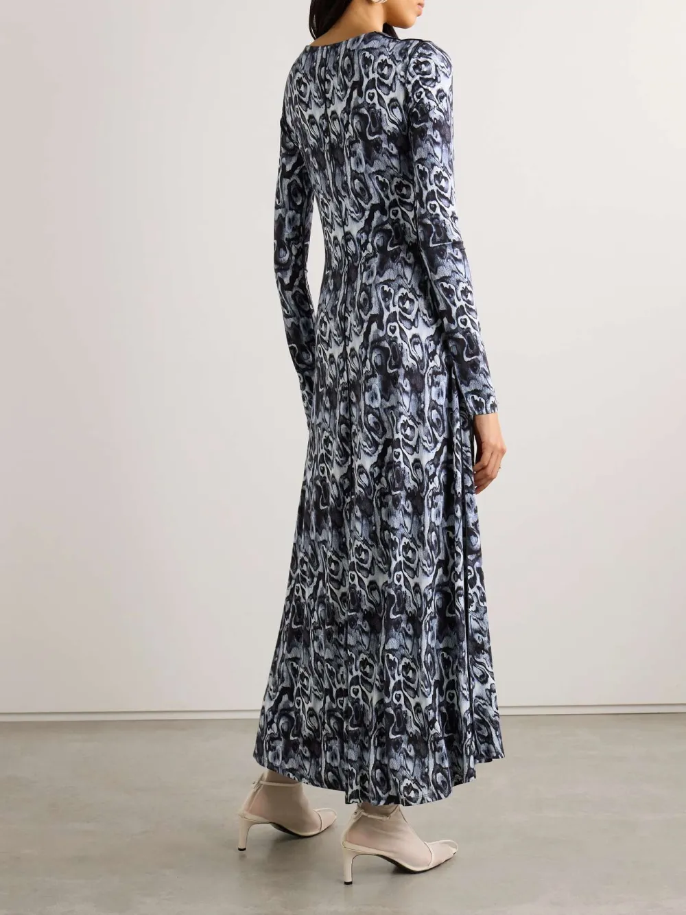 Abstract Print Maxi Dress