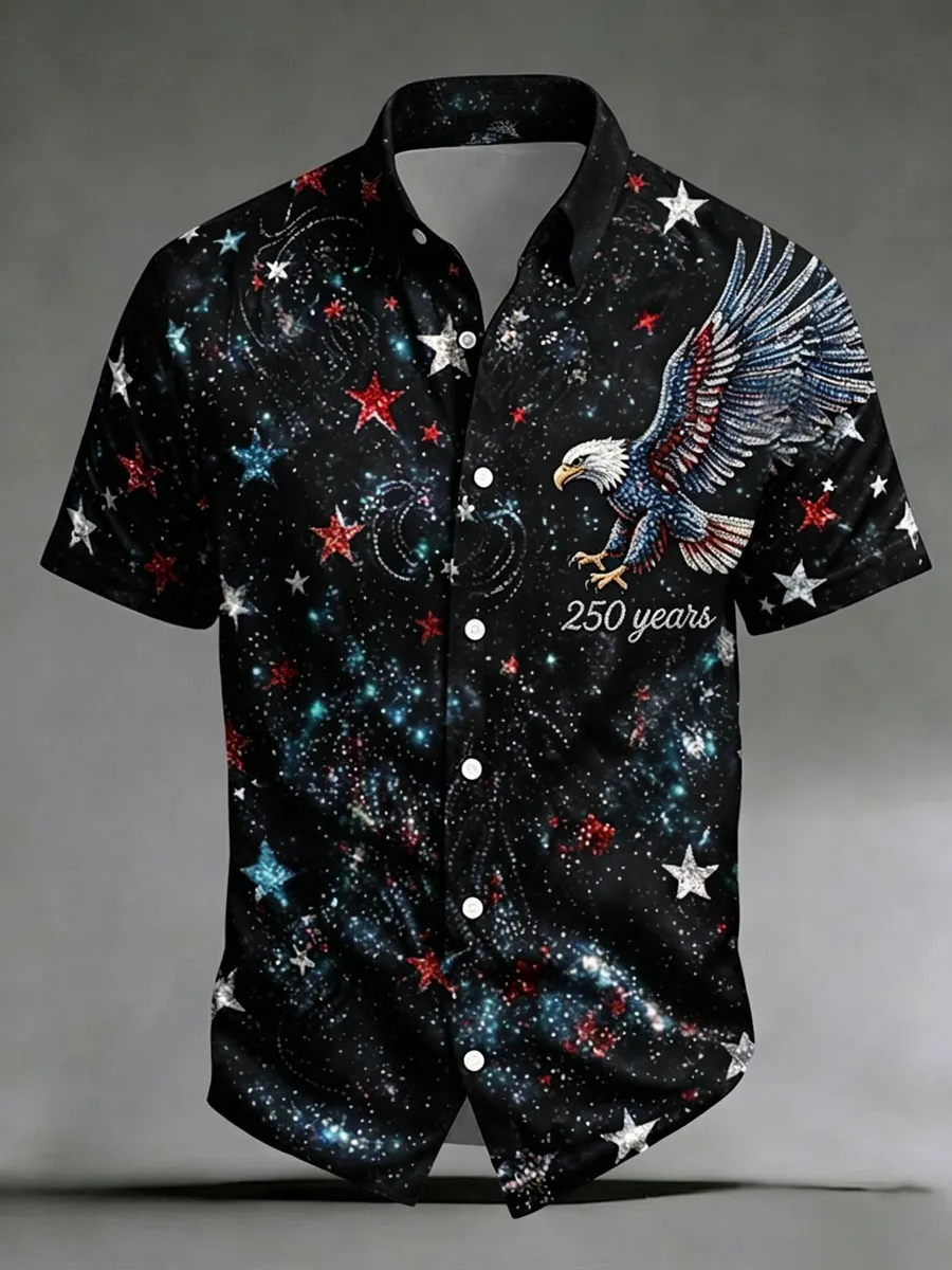 Men'S 250Th Anniversary National Print  Shirt