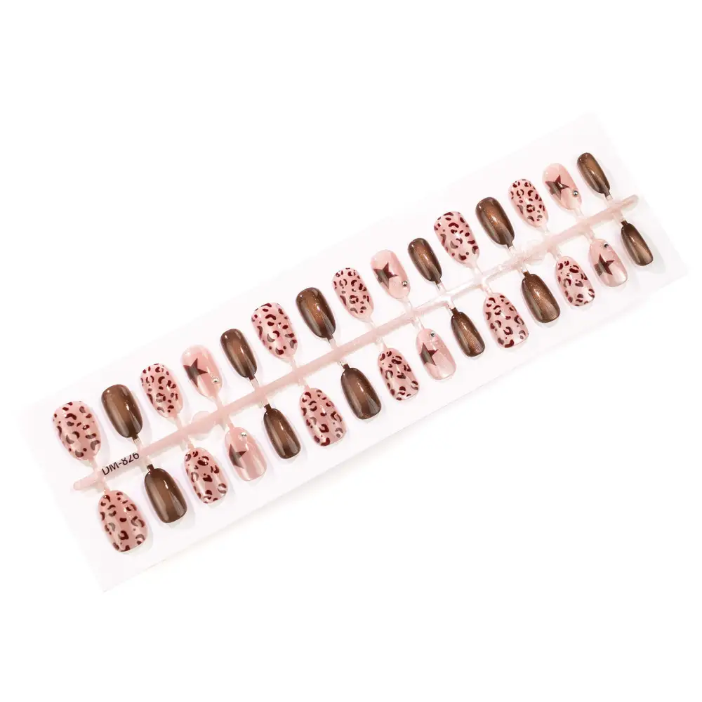 Nailhour 30Pcs Autumn Y2K Medium Oval Press On Nails