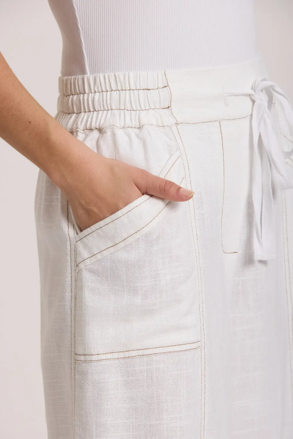 Sunrise Linen Crop Pants