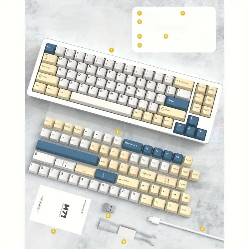 Blueberry Cheese Wireless Mechanical Keyboard