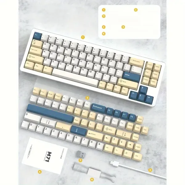 Blueberry Cheese Wireless Mechanical Keyboard