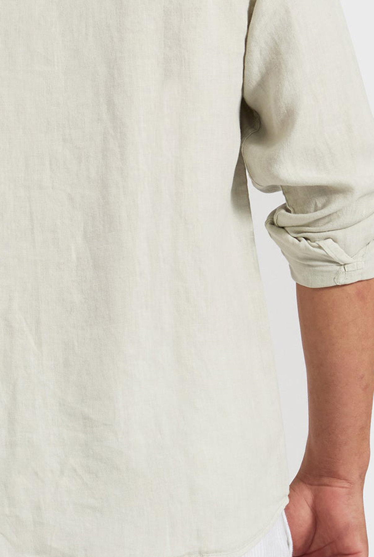 Hampton Linen Shirt- Sage green