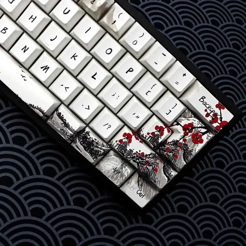 Keycap Set Keycaps 60 PercentPlum Blossom Key caps