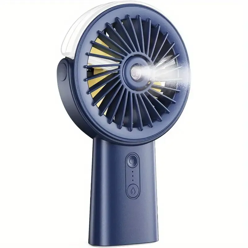 Dark Blue Portable Handheld Misting Fan