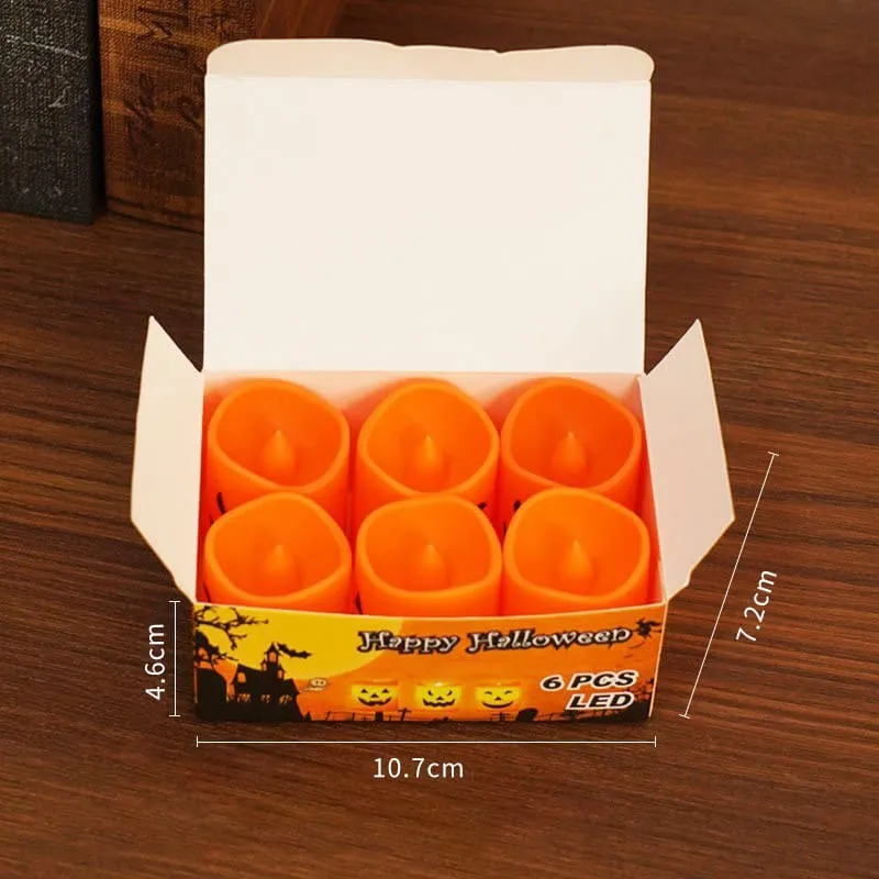 6Pcs Halloween Ghost Pumpkin Electronic Candle Decorative Light