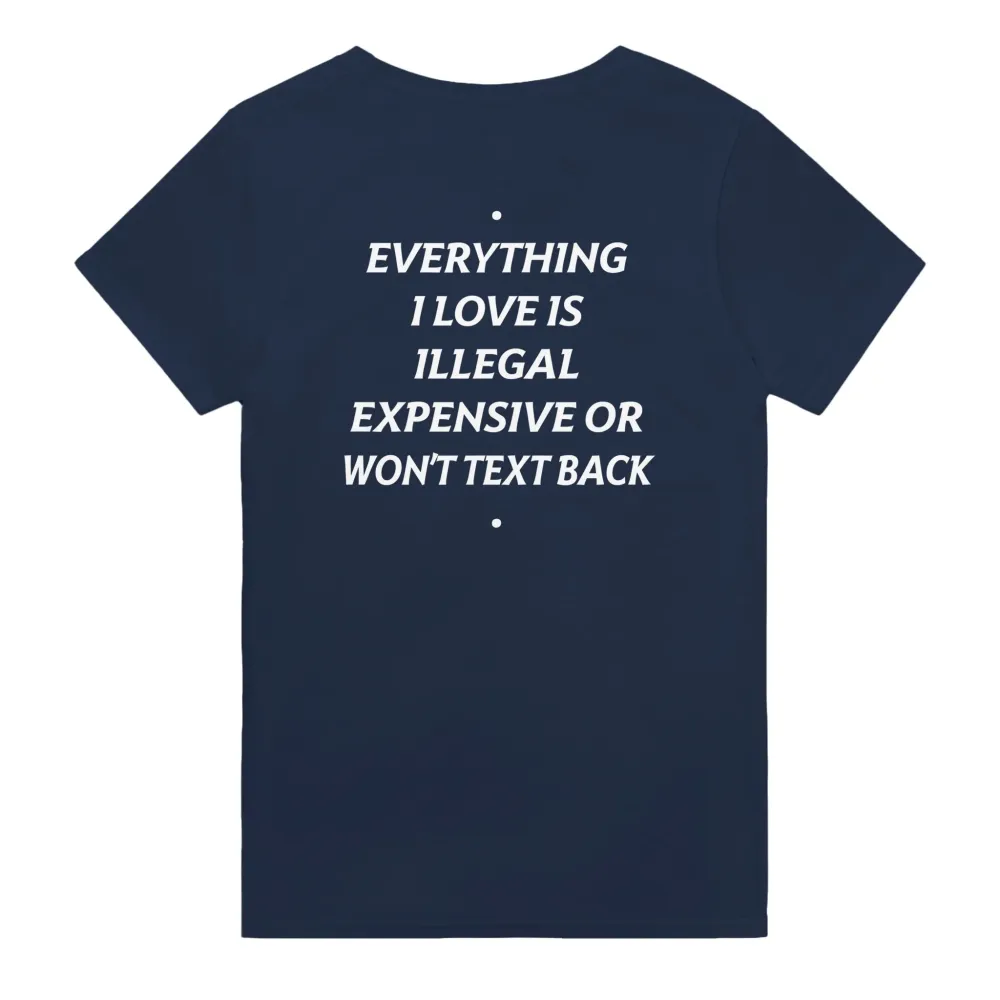 Men's EXPENSIVE OR WON'T TEXT BACK Print Casual Round Neck T-Shirt