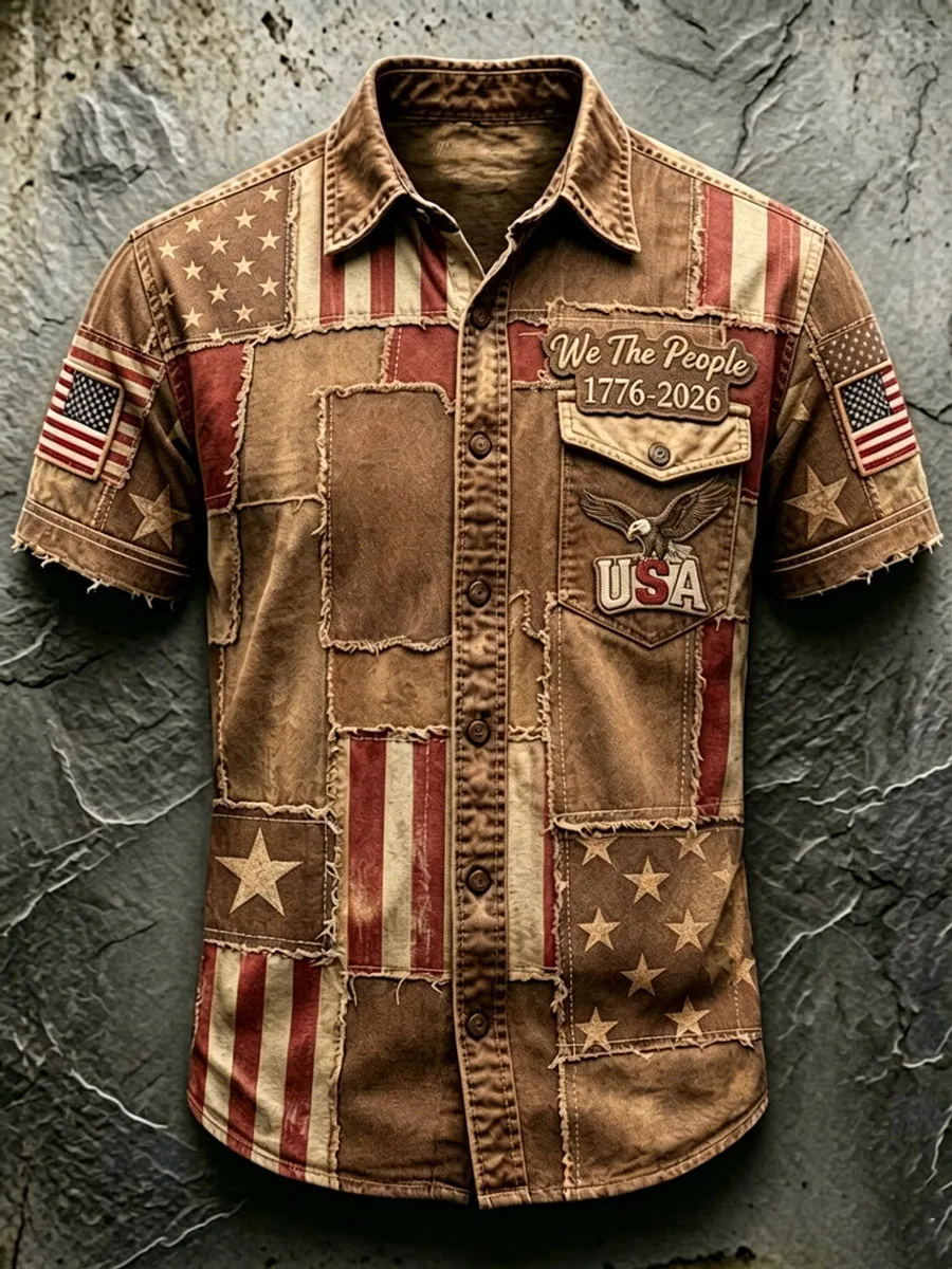 Men'S 250Th Anniversary National Print  Shirt