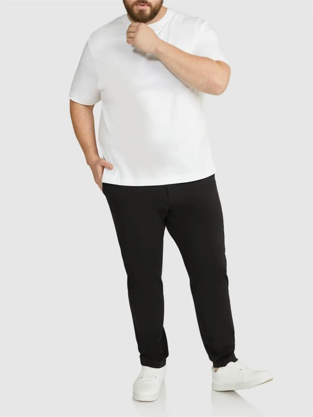 Black Comfort Stretch Chino Pants