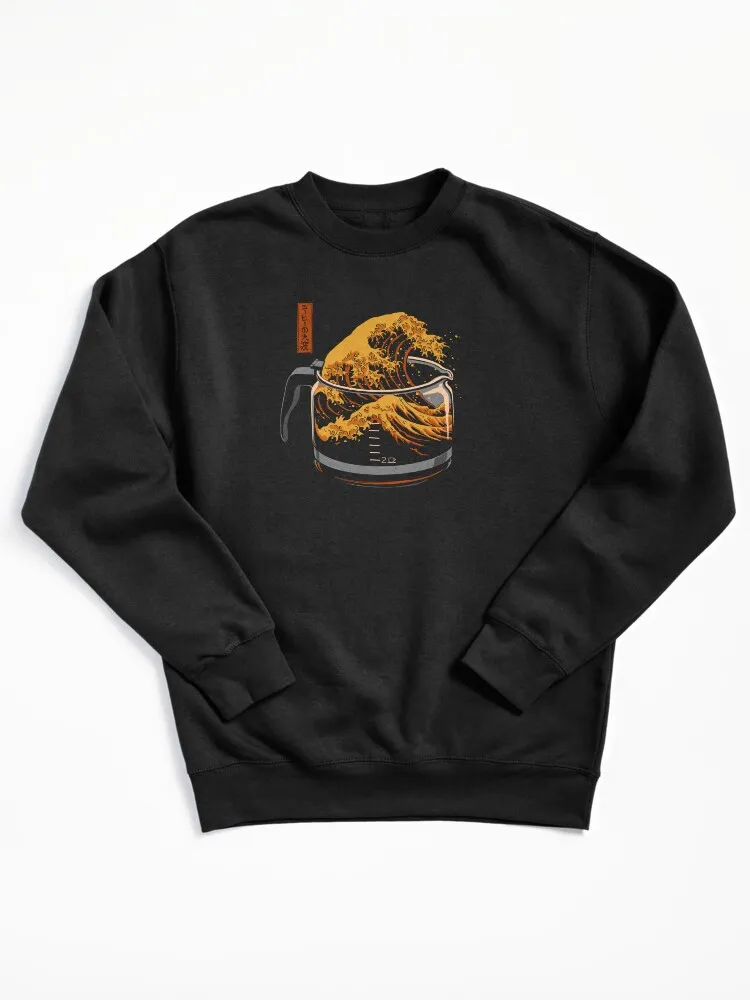 The Great Wave Of Coffee Pullover Sweatshirt
