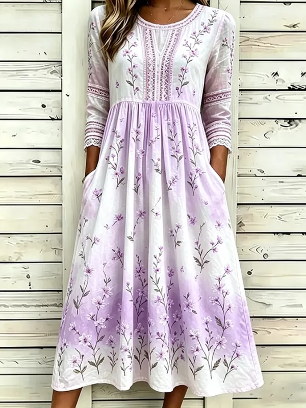 Women's floral printed casual dress