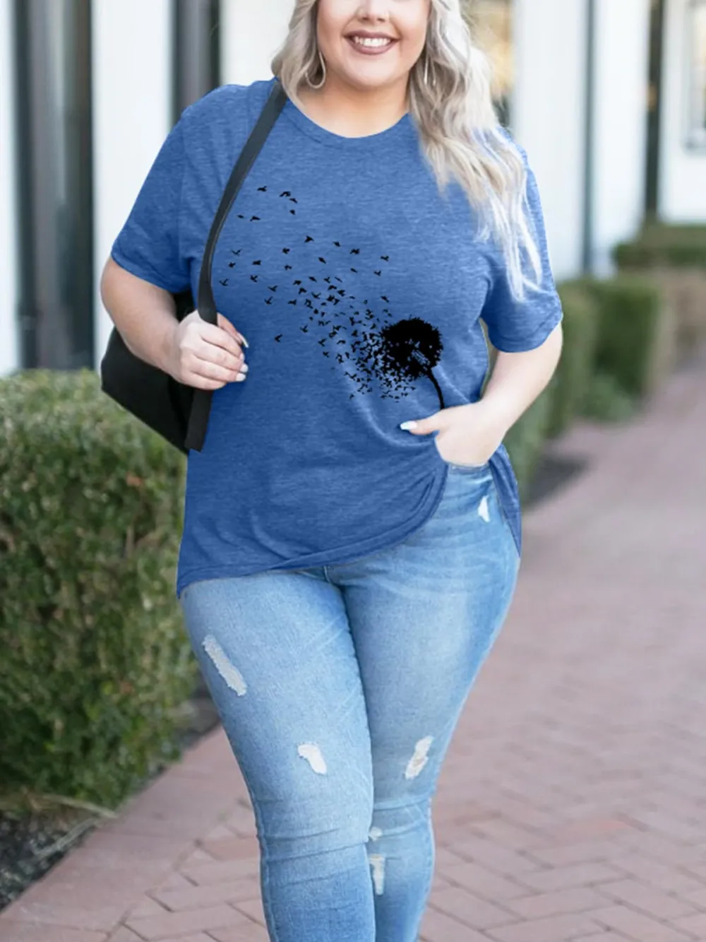 Dandelions In The Air Print T-shirt