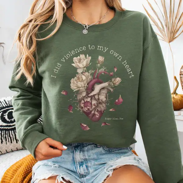 Gothic Floral Anatomical Heart Sweatshirt