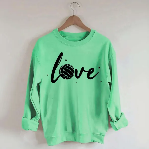 Volleyball Love Sporty Graphic Sweatshirt