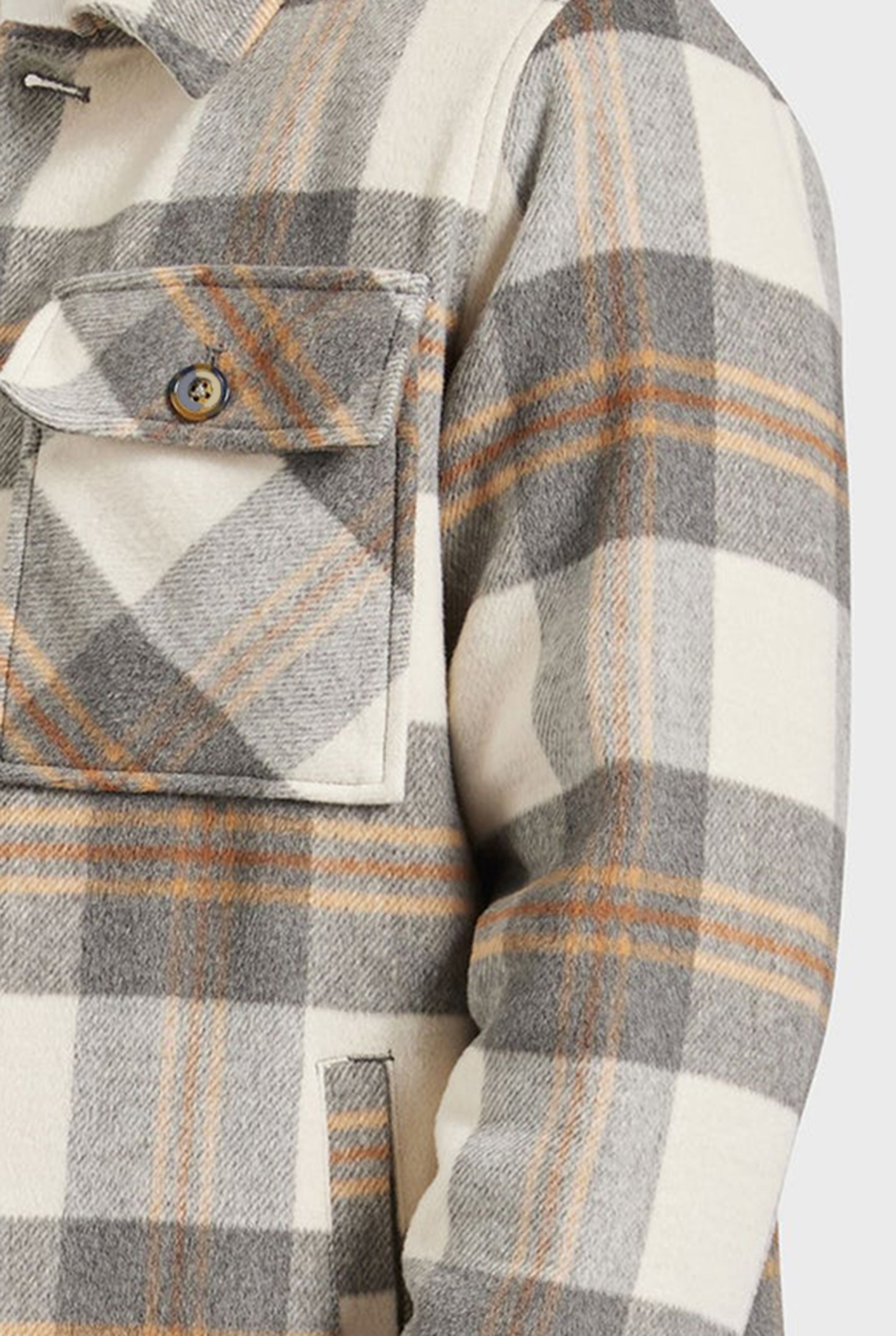 Tulsa Check Jacket- Titanium grey