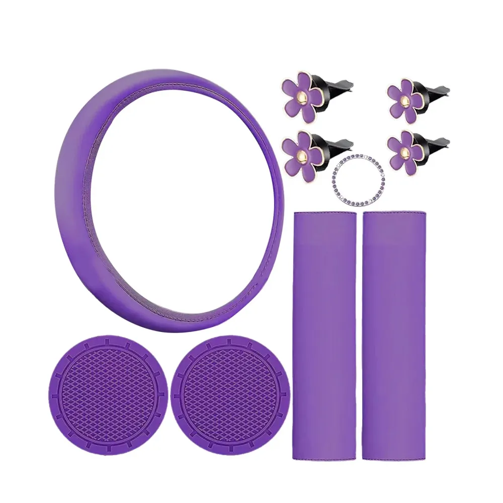 Purple Soft Silicone Steering Wheel Cover