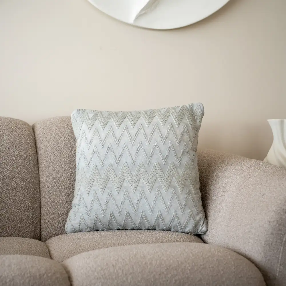 Chevron Stitch Seafoam Cushion Cover