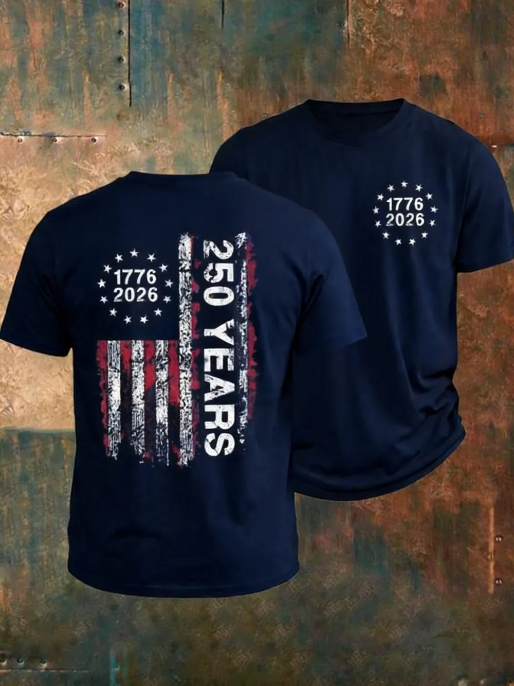 Men'S 250Th Anniversary Printed Casual T-Shirt