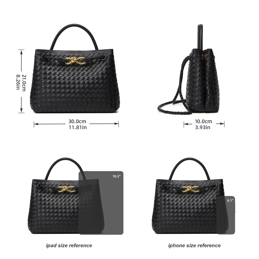Solid color handbag