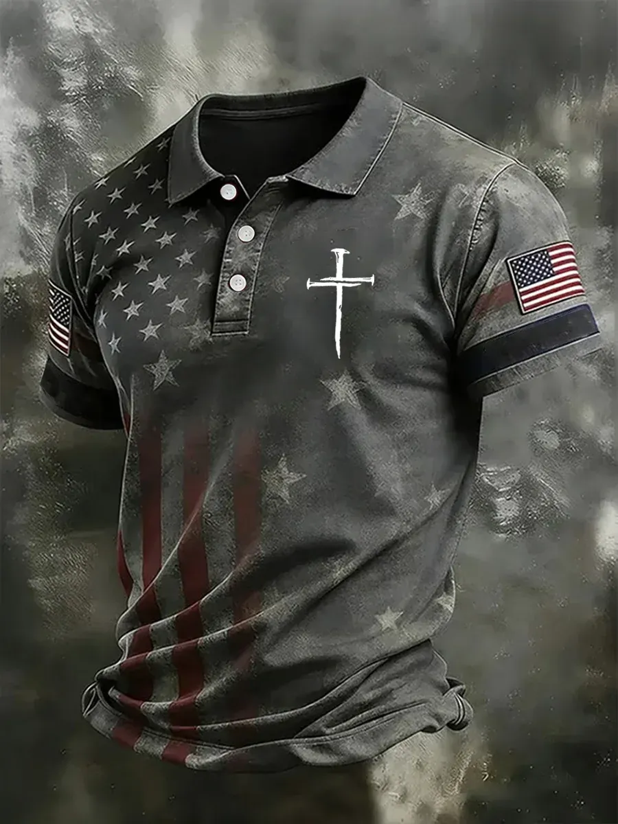 Men's America Anniversary Faith Short-Sleeve Polo Shirt