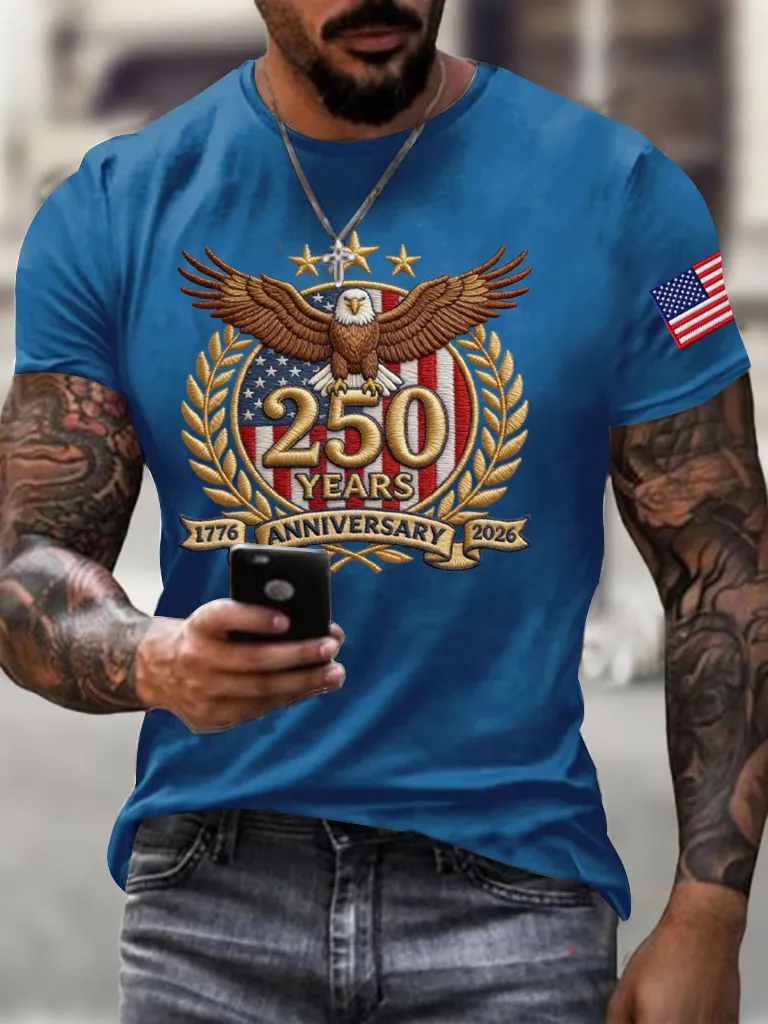 Men'S America 250th Anniversary  Casual T-Shirt