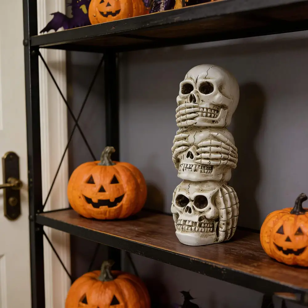 Skull Resin Figurine Conjoined