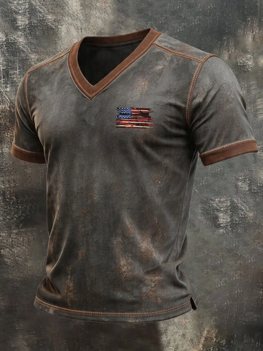 Men'S Retro 250Th Anniversary American Short-Sleeve T-Shirt