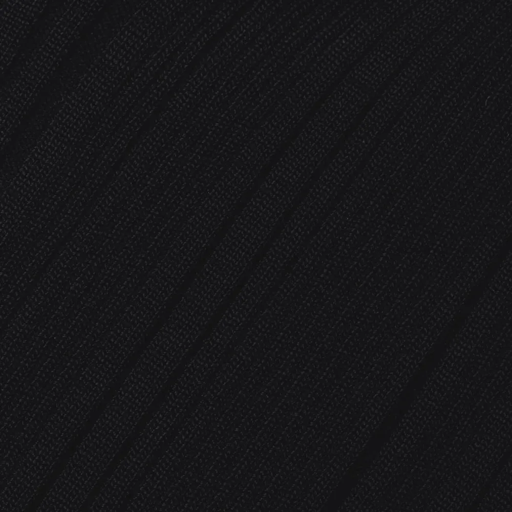 Black Ribbed Knit Top