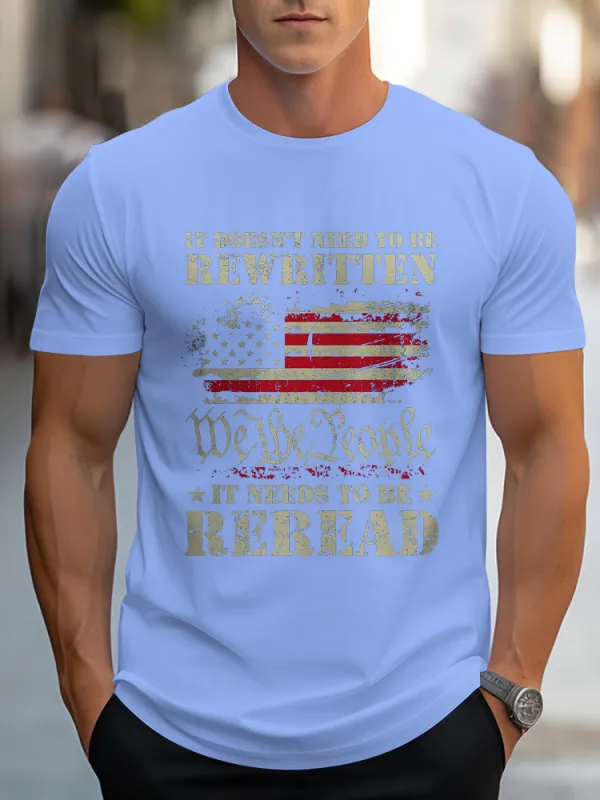 Men'S It Needs To Be Reread Crew Neck Short Sleeve T-Shirt