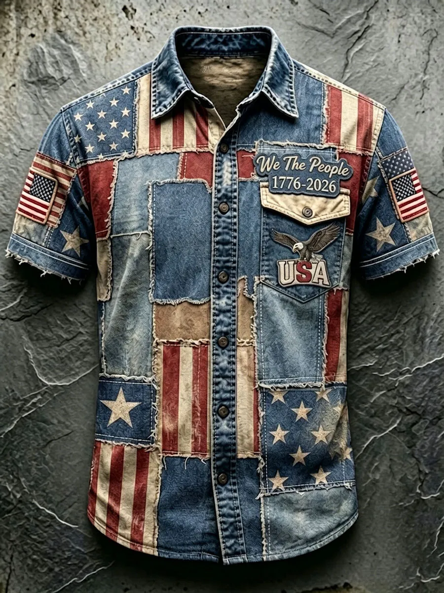 Men'S 250Th Anniversary National Print  Shirt