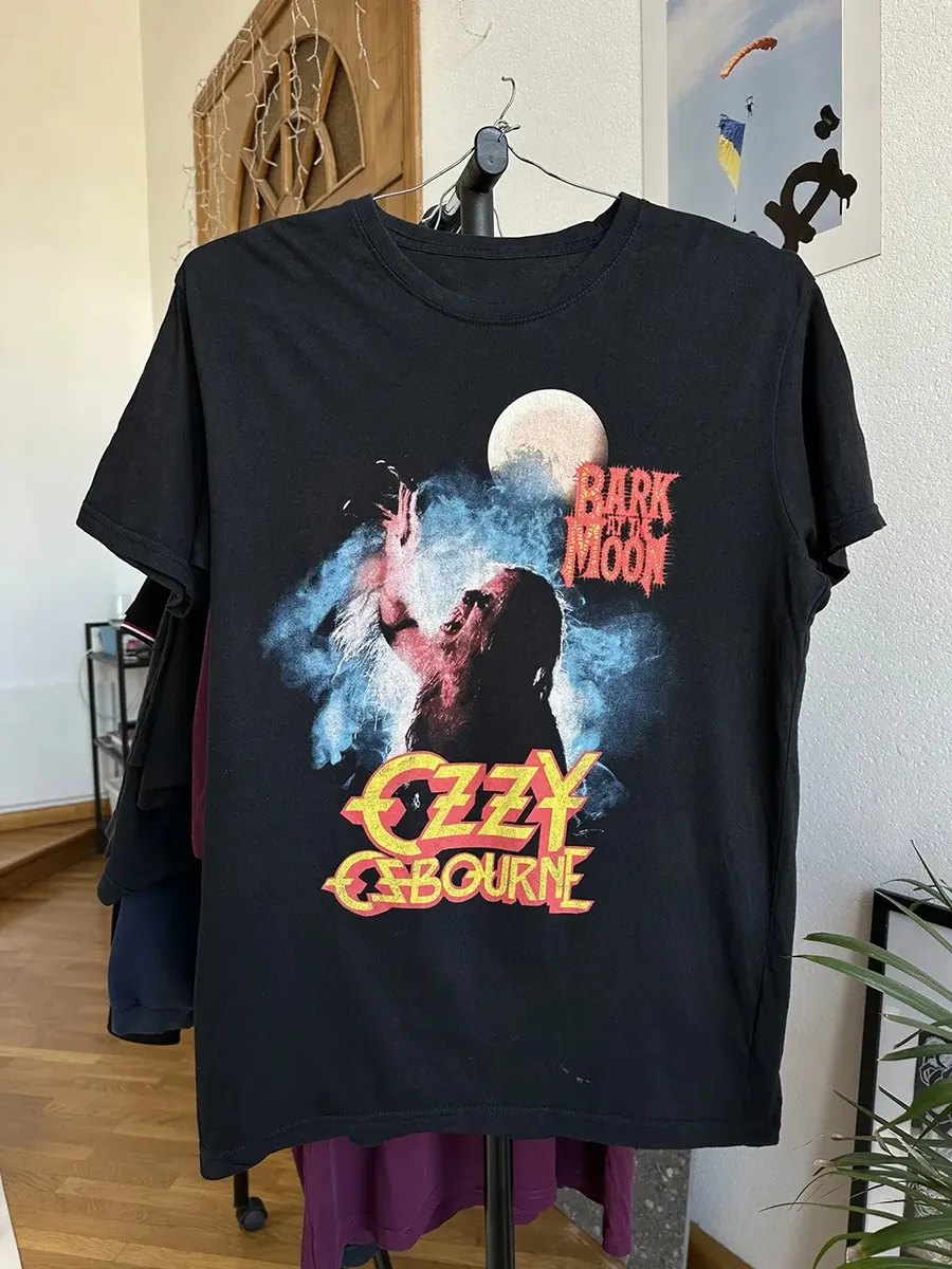 Ozzy Osbourne Bark Moon Pattern T-Shirt