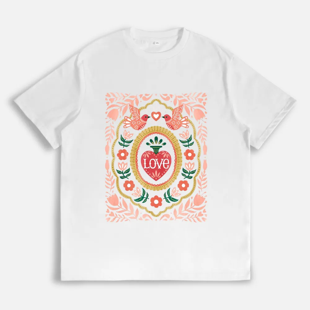 Love bird romantic totem T-shirt