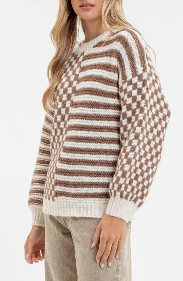 Mixed Pullover Sweater