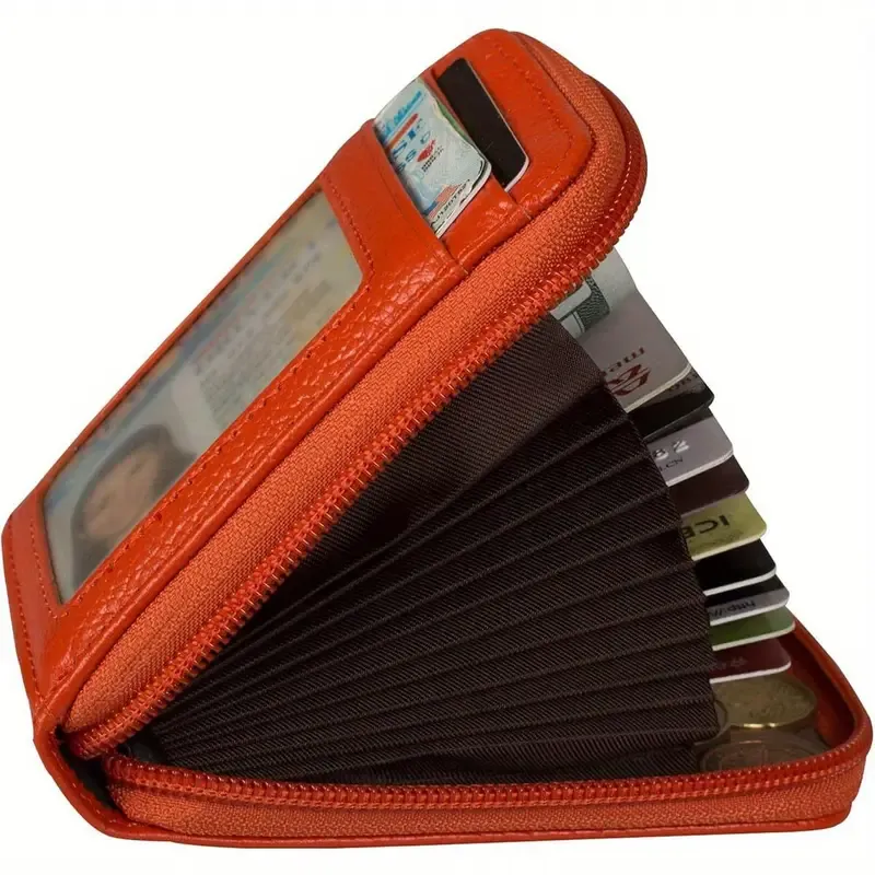 Women Bags Orange Zipper Organizer