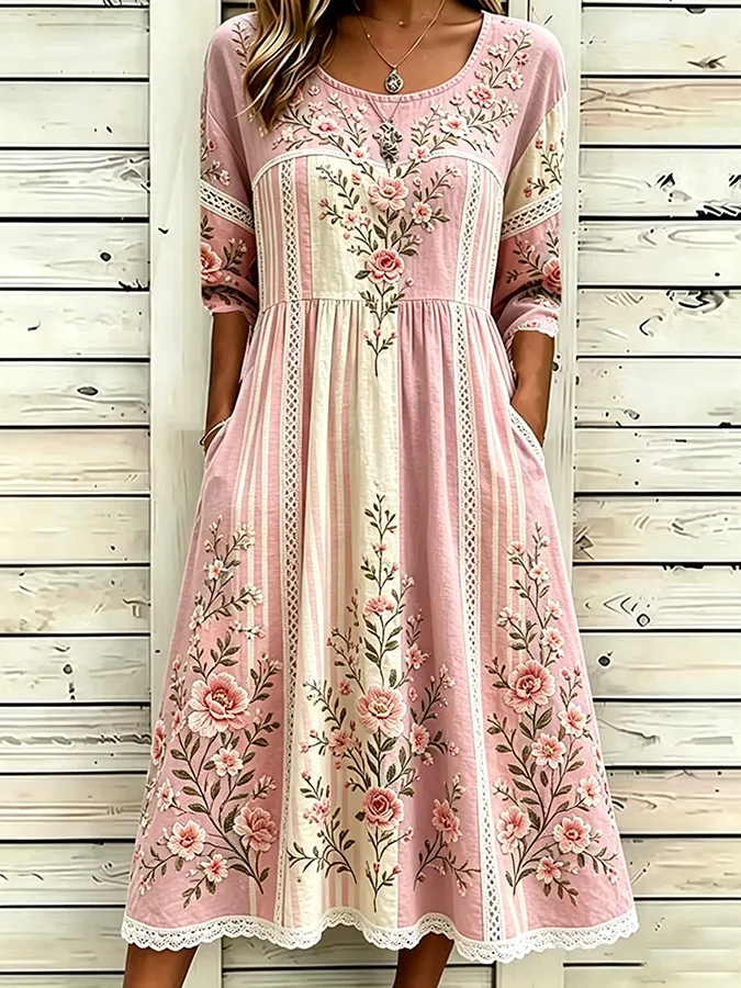 Women's floral printed casual dress