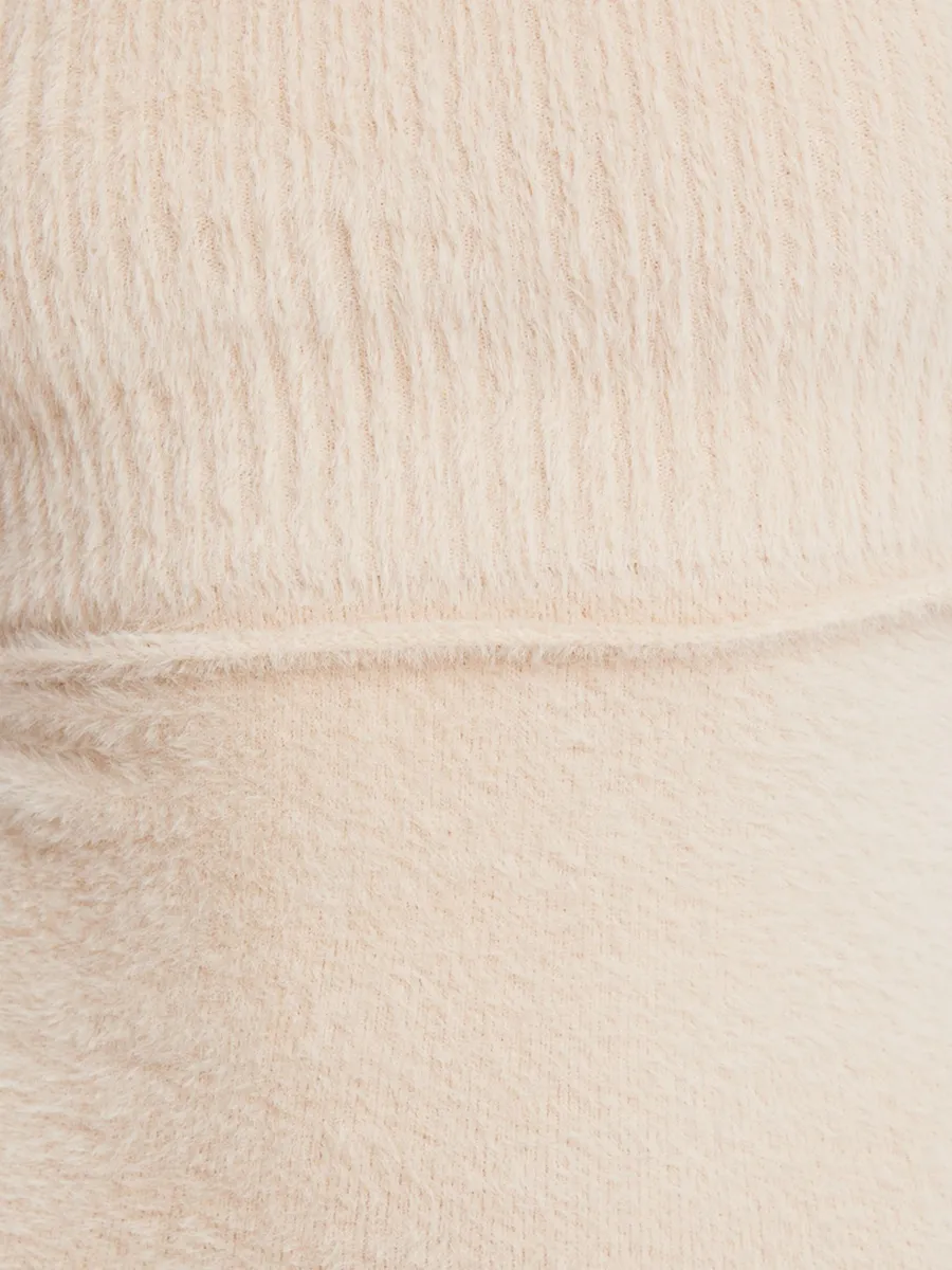 Vestido Midi Manga Larga Fuzzy