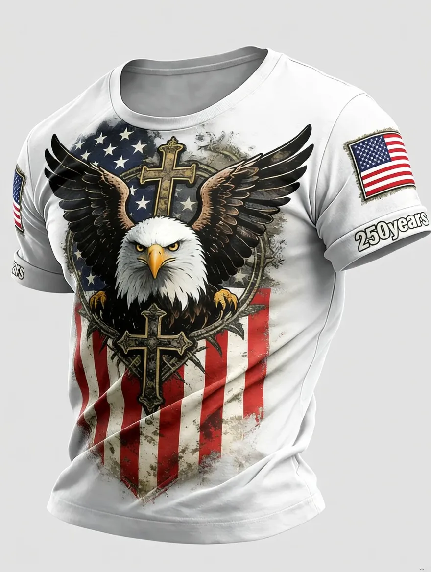 Men's Retro Faith 250th Anniversary American Short-Sleeve T-Shirt