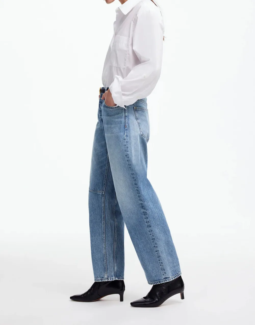 The Darted Barrel-Leg Jeans