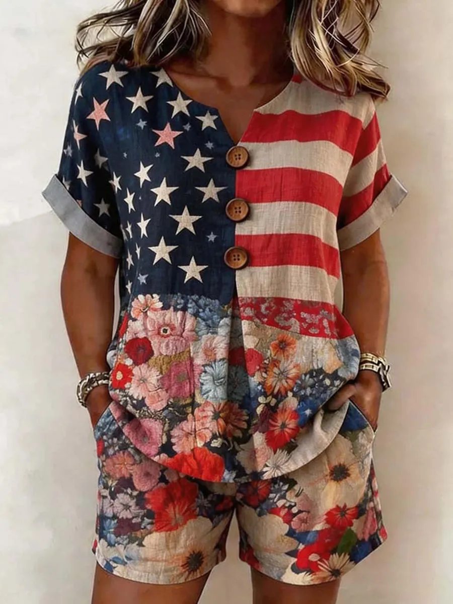 Women's Casual American 250th Anniversary Collection Two-Set