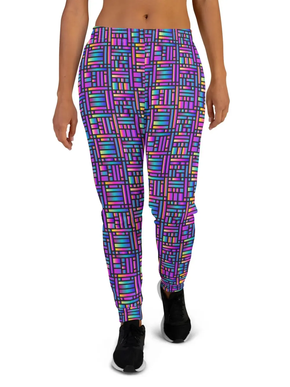Neon Geometric Casual Joggers