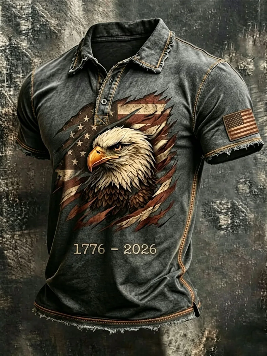 Men'S 250Th Anniversary Printed Casual T-Shirt