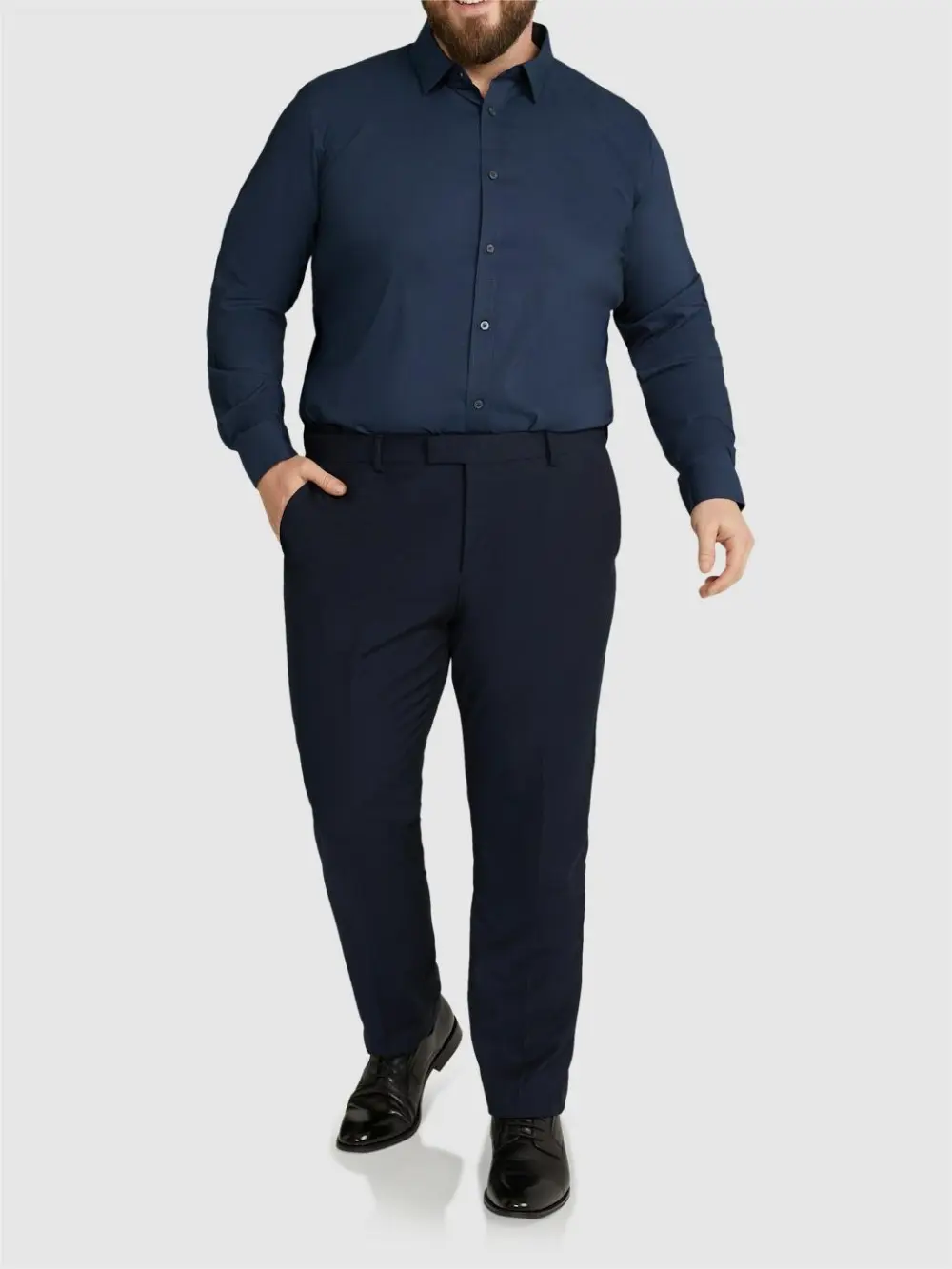 Plain Long-Sleeve Formal Shirts