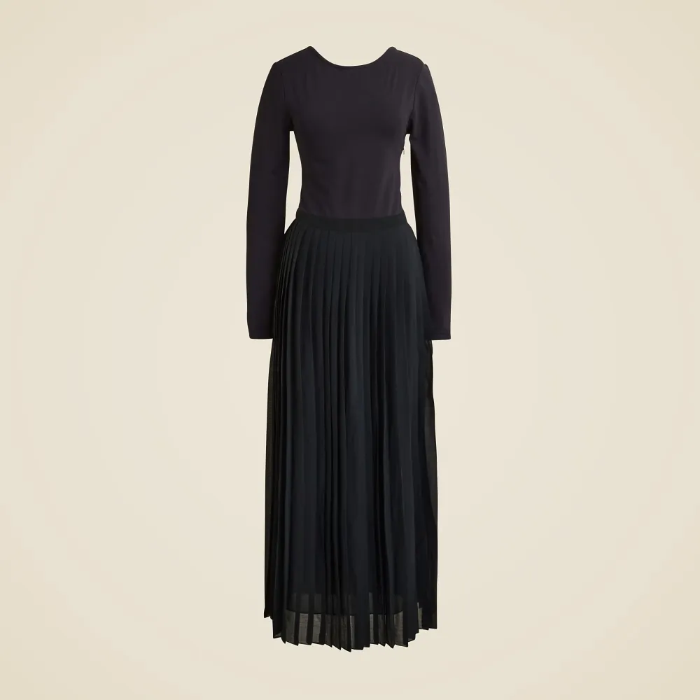 Pleated Ballet Dresses in Stretch Cotton-Blend